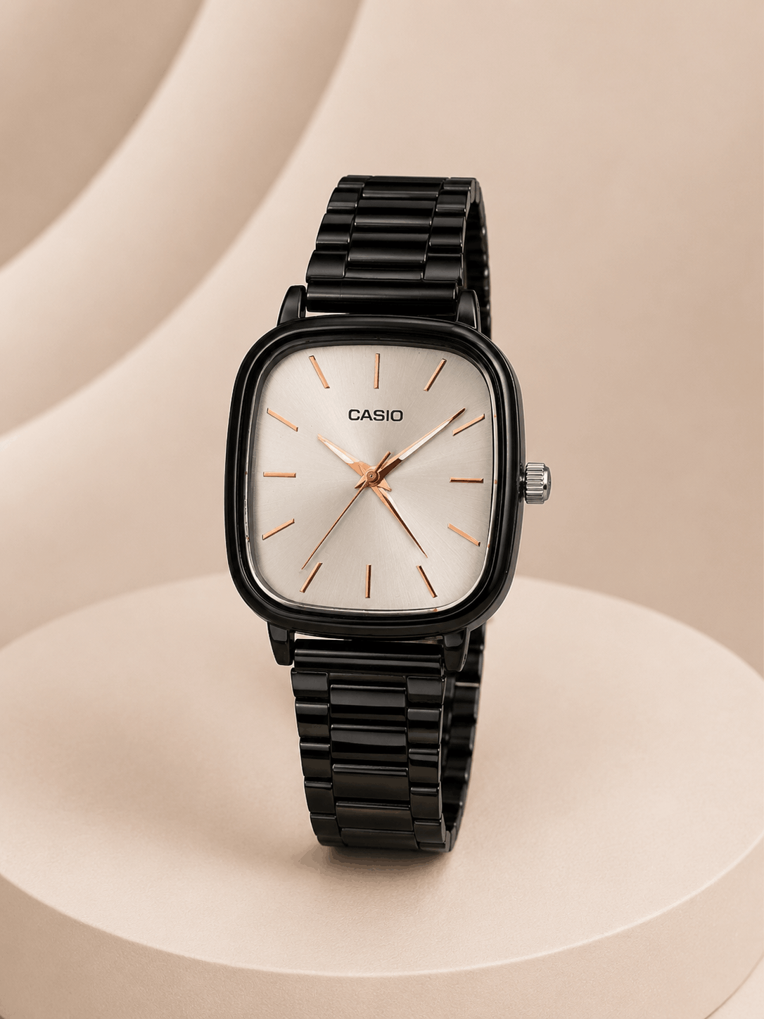 Casio Black Stainless Steel Analog Watch